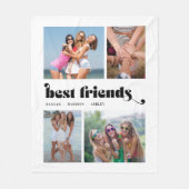 Best Friends Retro 4 Photo Collage Fleece Deken (Voorkant)