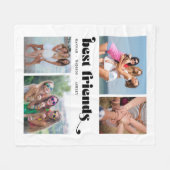 Best Friends Retro 4 Photo Collage Fleece Deken (Voorkant (Horizontaal))