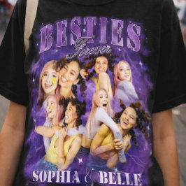Best Friends Retro Y2K Bootleg Paarse BFF Rap T-sh T-shirt
