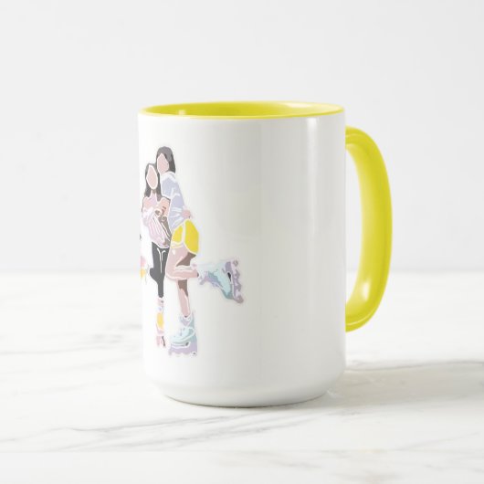 Best Friends Roller Schaats Forever Mok (Voorkant rechts)