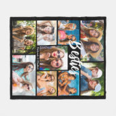 Best Friends Script BESTIES 9 Fotocollage Namen Fleece Deken (Voorkant (Horizontaal))