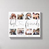 Best Friends Script Gift for Friends Photo Collage Canvas Afdruk (Voorkant)