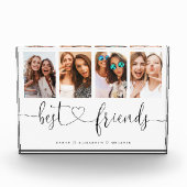 Best Friends Script Gift for Friends Photo Collage Fotoblokken (Voorkant)