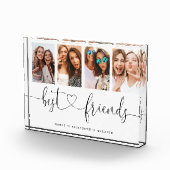 Best Friends Script Gift for Friends Photo Collage Fotoblokken (Rechts)