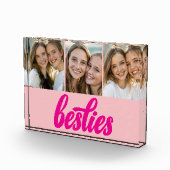 Best Friends Script Gift for Friends Photo Collage Fotoblokken (Rechts)