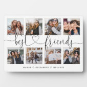 Best Friends Script Gift for Friends Photo Collage Fotoplaat (voorkant)