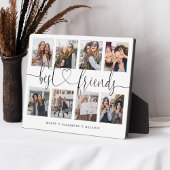 Best Friends Script Gift for Friends Photo Collage Fotoplaat