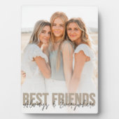Best Friends Script Overlay Photo Plaque Fotoplaat (voorkant)