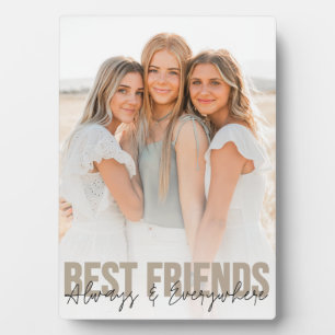 Best Friends Script Overlay Photo Plaque Fotoplaat
