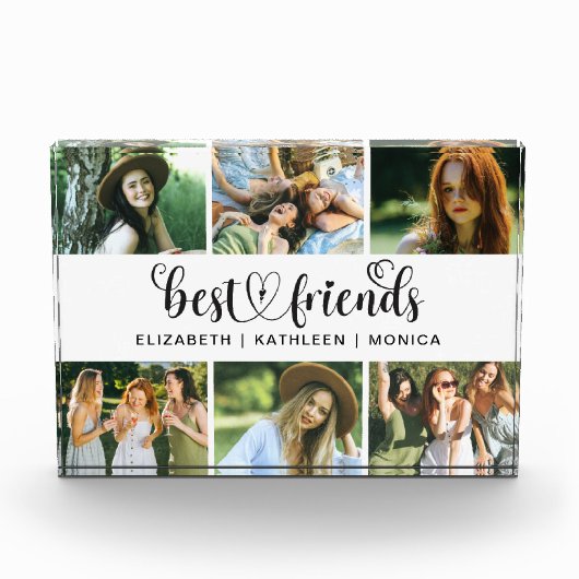 Best Friends Script Photo Collage Block Fotoblokken (Voorkant)
