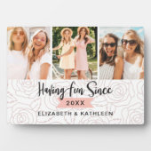 Best Friends Script Photo Collage Fotoplaat (voorkant)