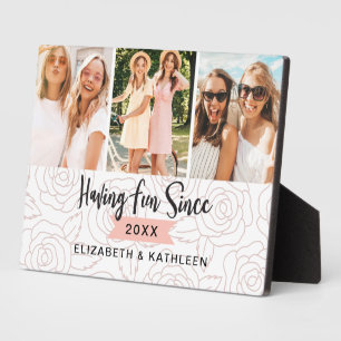 Best Friends Script Photo Collage Fotoplaat