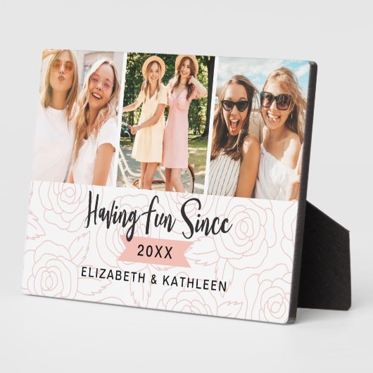 Best Friends Script Photo Collage Fotoplaat (Zijkant)