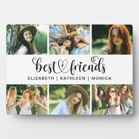 Best Friends Script Photo Collage Fotoplaat (voorkant)