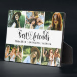 Best Friends Script Photo Collage Fotoplaat<br><div class="desc">Een foto van beste vrienden met ruimte voor 6 foto's. Met de woorden,  beste vrienden in een manuscriptdoopvont decorated. Pas het aan met foto's van uw vrienden en hun namen. Ideaal voor je BFF. Ontworpen voor jou door Blackberry Boulevard.</div>