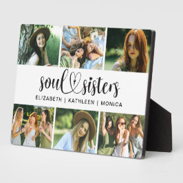 Best Friends Script Photo Collage Plaque Fotoplaat