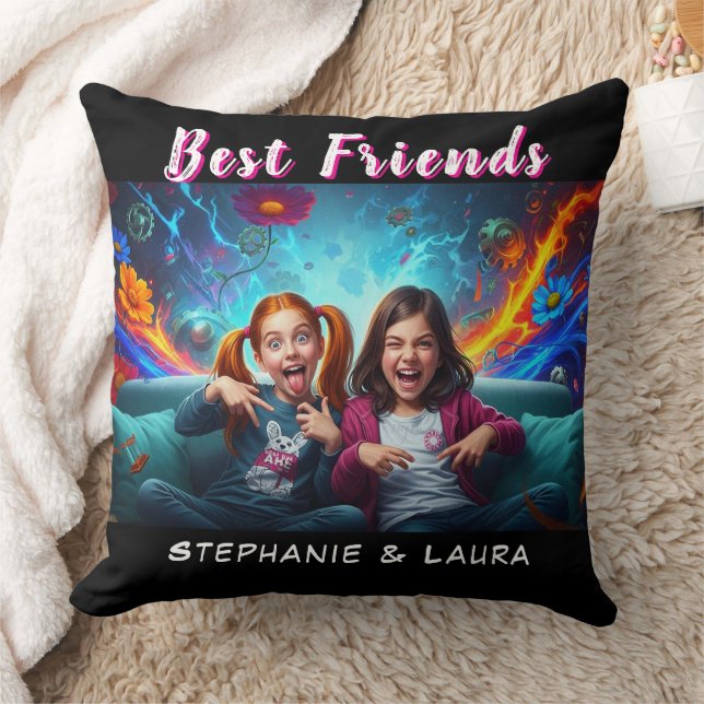 Best Friends Sisters Funny  Kussen (Deken)