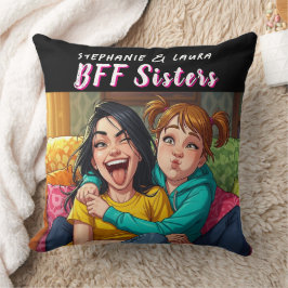 Best Friends Sisters Funny  Kussen