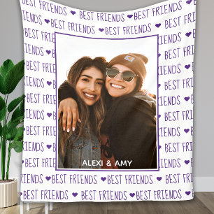 Best Friends Stylish BFF Friendship Foto Fleece Deken