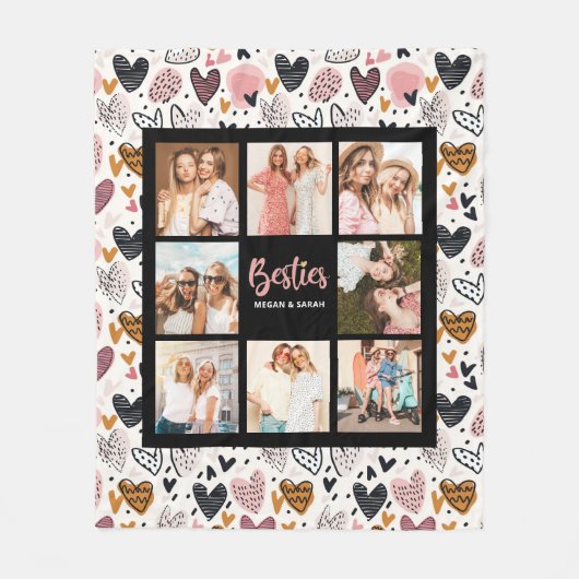 Best Friends Stylish BFF Friendship Photo Fleece Deken (Voorkant)