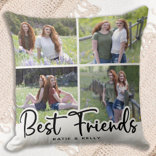 Best Friends Stylish Friendship Photo Collage Kussen