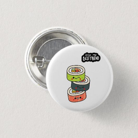 Best Friends Sushi Ronde Button 3,2 Cm (Voorkant /achterkant)