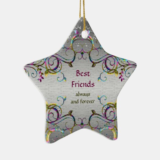 Best Friends - Swirl Pattern Star Ornament (Rechts)