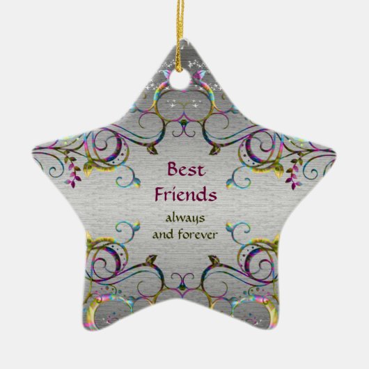 Best Friends - Swirl Pattern Star Ornament (Voorkant)