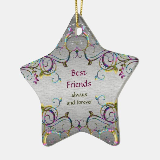 Best Friends - Swirl Pattern Star Ornament (Links)
