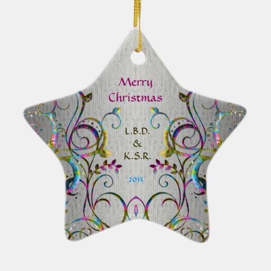 Best Friends - Swirl Pattern Star Ornament (Achterkant)