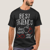 Best Friends Two Hearts One Soul Tshirt (Voorkant)