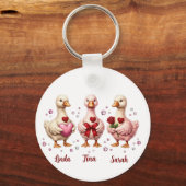 Best friends Valentine Geese friends Sleutelhanger (Voorkant)