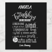 Best Friends Wijnfles Etiket Recept voor een goed (Enkel label)