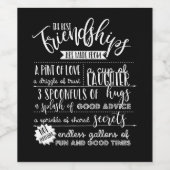 Best Friends Wijnfles Etiket Recept voor een goed (Enkel label)