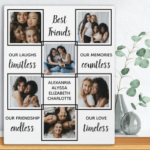 Best Friendship Gift Unieke Photo Collage Fotoplaat