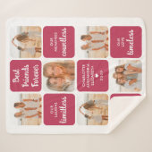 Best Friendship Poem Modern Photo Collage Sherpa Deken (Voorkant (horizontaal))