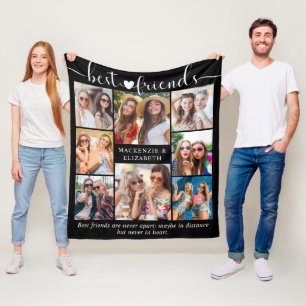 Best Friendship Quote Foto Collage Custom Fleece Deken