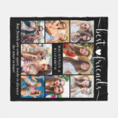 Best Friendship Quote Foto Collage Custom Fleece Deken (Voorkant (Horizontaal))