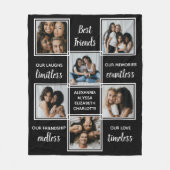 Best Friendship Quote Unieke Photo Collage Fleece Deken (Voorkant)