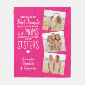 Best Friendship Trendy Hot Pink 3 Foto Fleece Deken (Voorkant)