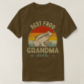 Best Frog Grandma Ever Retro Funny Moederdag T-shirt (Design voorkant)