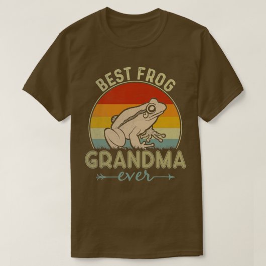 Best Frog Grandma Ever Retro Funny Moederdag T-shirt (Design voorkant)