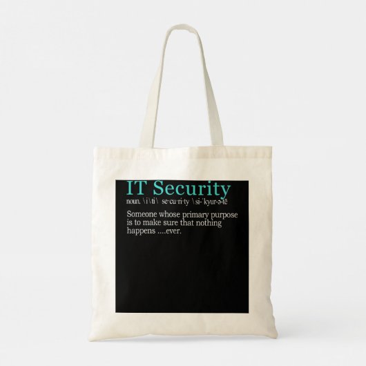 Best Funding IT Security Cybersecurity Definition  Tote Bag (Achterkant)