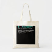 Best Funding IT Security Cybersecurity Definition  Tote Bag (Voorkant)