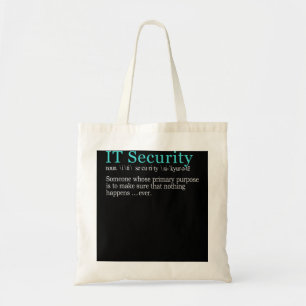 Best Funding IT Security Cybersecurity Definition Tote Bag