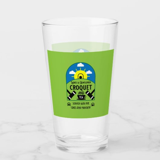 Best Funny Croquet Game Glas (Voorkant)
