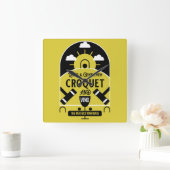 Best Funny Croquet Game Vierkante Klok (Huis)