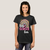Best Gaga Ever  Pink Leopard Rainbow Mothers Day T-shirt (Voorkant volledig)