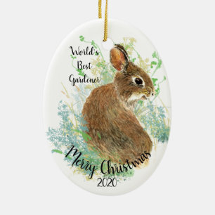 Best Gardener Quote op maat voor Kerstmis Keramisch Ornament