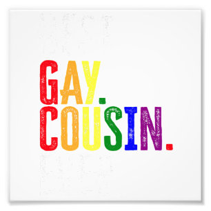 Best Gay Cousin Ever LGBT Pride Gay Cousin Gift Foto Afdruk